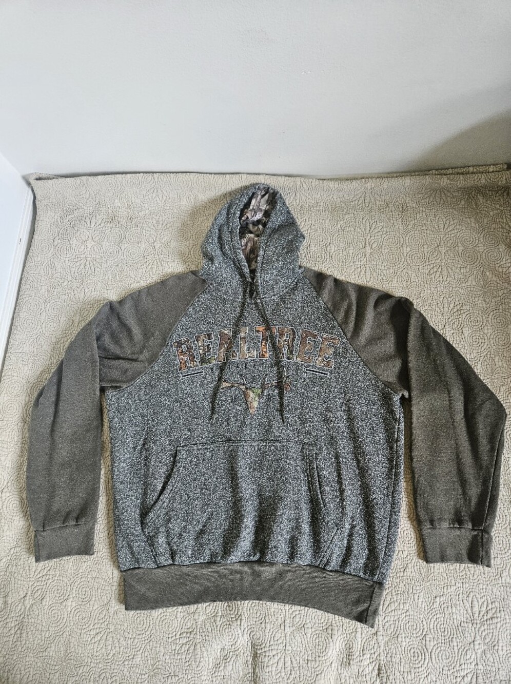 Realtree Green Camo Hooded Men's Sweatshirt Hoodie Size Large